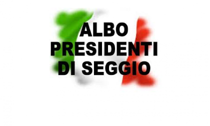 Aggiornamento albo delle persone idonee all'Ufficio di presidente di seggio elettorale